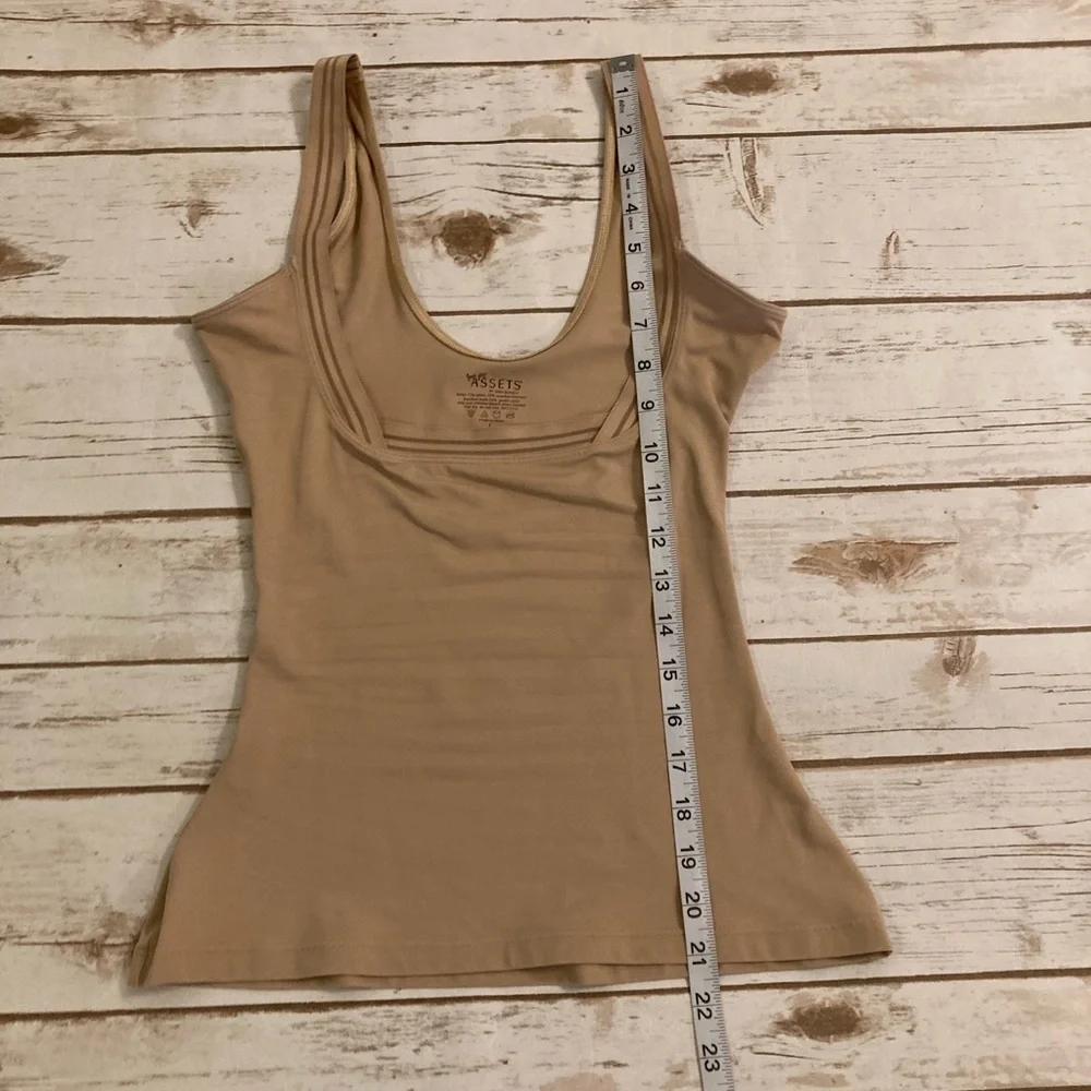 SPANX ASSETS Simplicity Tank Top Under Bust Shapewear Beige Size Large